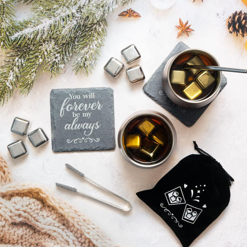Wine Tumbler Gift Set Wood Anniversary 5 Year Gift for Her